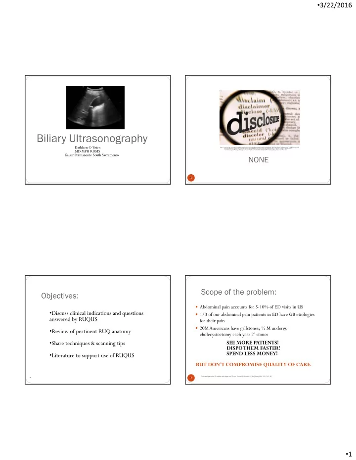 biliary ultrasonography