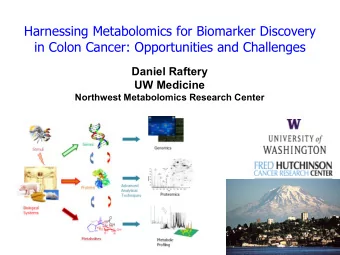 Harnessing Metabolomics for Biomarker Discovery  in Colon Cancer: Opportunities and Challenges