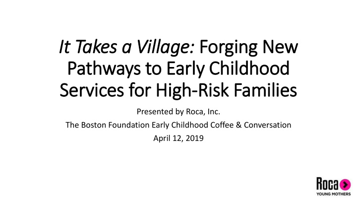pathways to early childhood