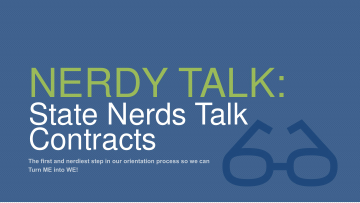 nerdy talk
