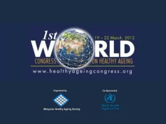 Malaysian Healthy Ageing Society  Problem Drinking and Associated  Factors in Older Adults in