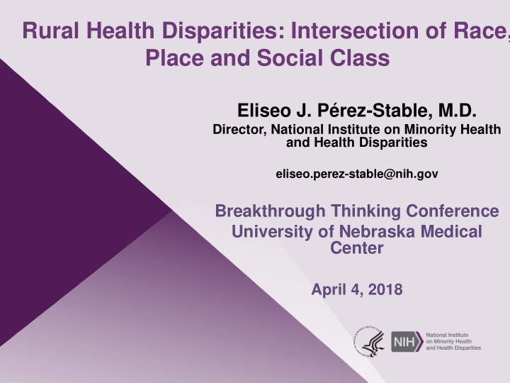 rural health disparities intersection of race place and