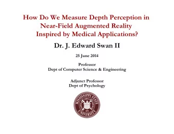 How Do We Measure Depth Perception in  Near-Field Augmented Reality  Inspired by Medical