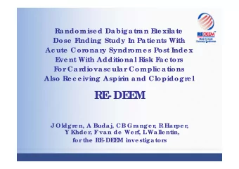 RE  - DE  E  M  J Oldg re n, A Buda j, CB Gra ng e r, R Ha rpe r,  Y Khde r, F  va n de  We rf, L