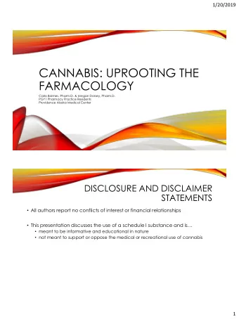 FARMACOLOGY  Carlo Balmes, Pharm.D. &amp; Megan Dorsey, Pharm.D.  PGY1 Pharmacy Practice Residents