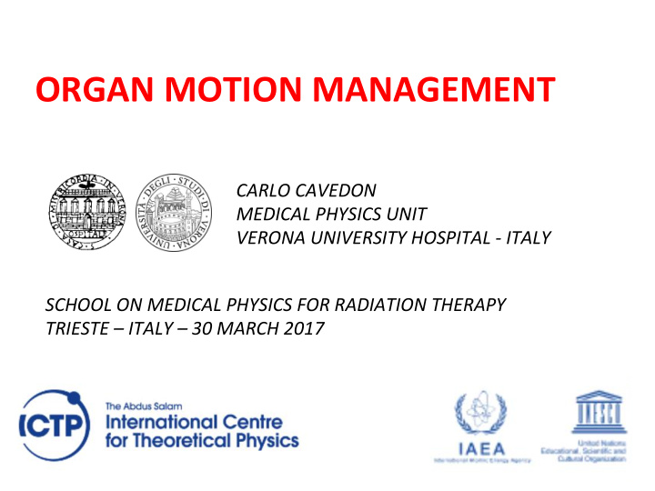 organ motion management