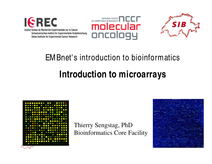 introduction to microarrays