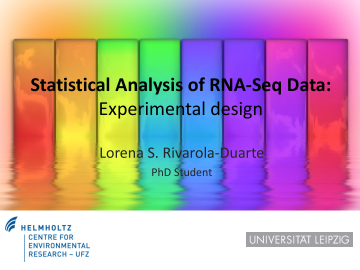 statistical analysis of rna seq data experimental design