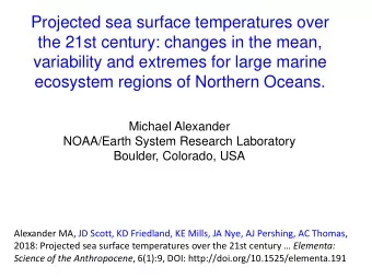 Projected sea surface temperatures over  the 21st century: changes in the mean,  variability and