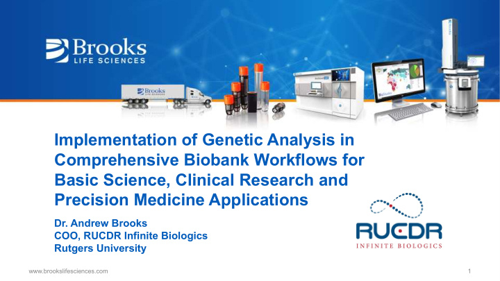 implementation of genetic analysis in comprehensive