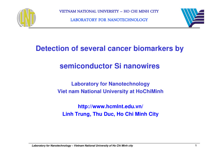 detection of several cancer biomarkers by semiconductor