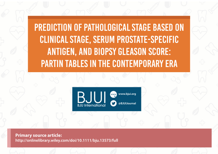 prediction of pathological stage based on clinical stage
