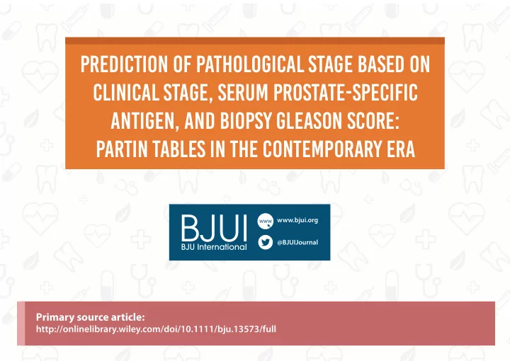 prediction of pathological stage based on clinical stage