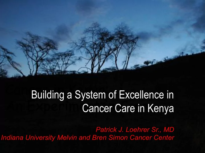 cancer in kenya