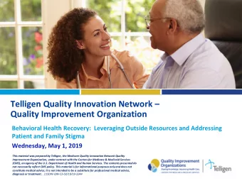 Telligen Quality Innovation Network  Quality Improvement Organization  Behavioral Health