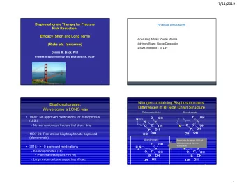 Nitrogen-containing Bisphosphonates:  Bisphosphonates: Differences in R 2 Side Chain Structure
