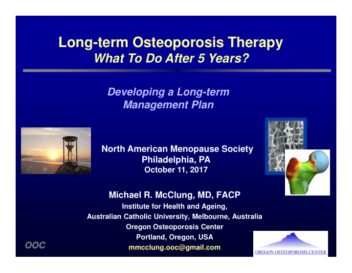 long term osteoporosis therapy