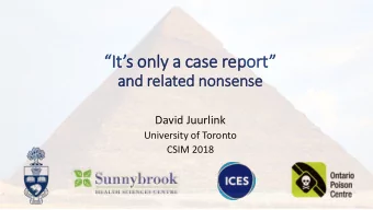 It  Its only a  ly a case  e rep  eport    and  nd related  ed n  nonsen  ense