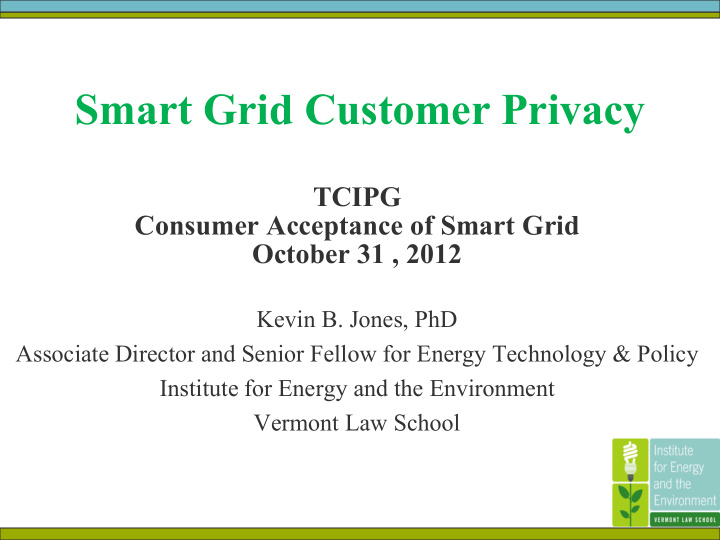 smart grid customer privacy