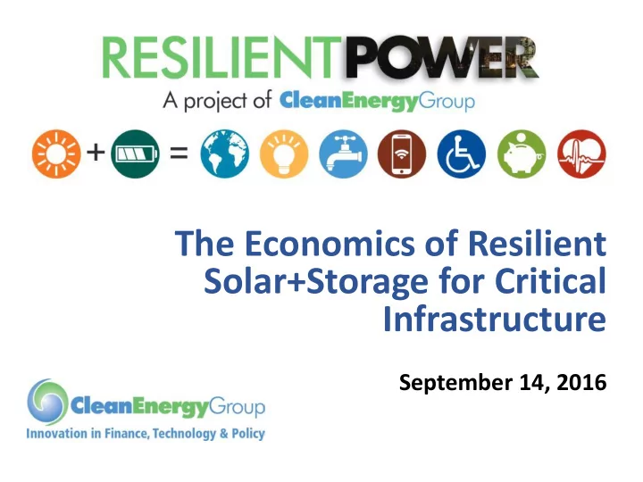 solar storage for critical