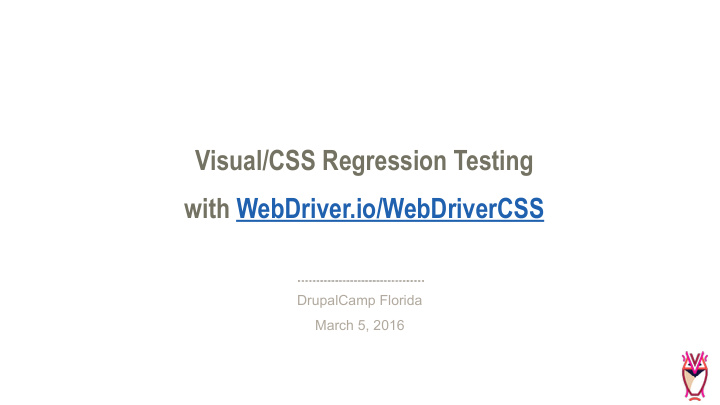 visual css regression testing with webdriver io