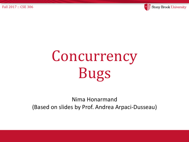 concurrency bugs