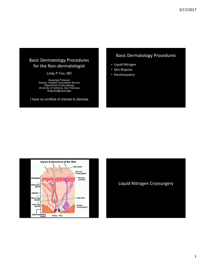 basic dermatology procedures basic dermatology procedures
