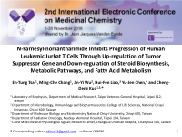n farnesyl norcantharimide inhibits progression of human