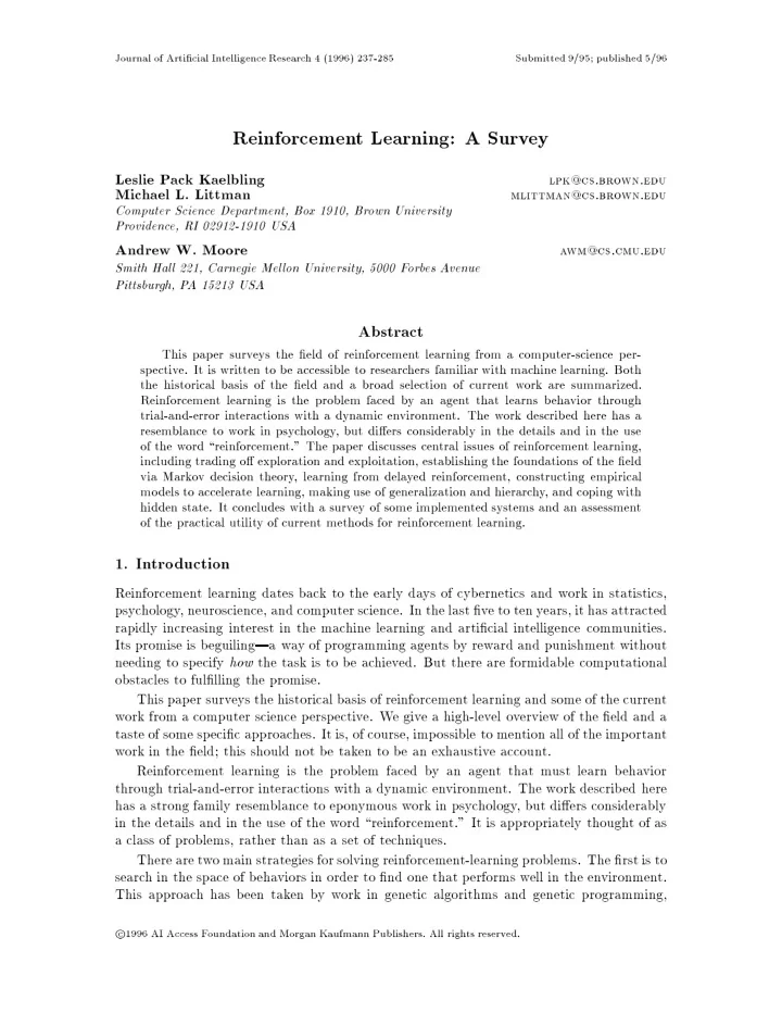 journal of arti cial in telligence researc h
