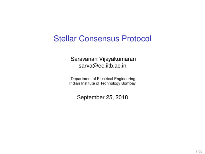 stellar consensus protocol