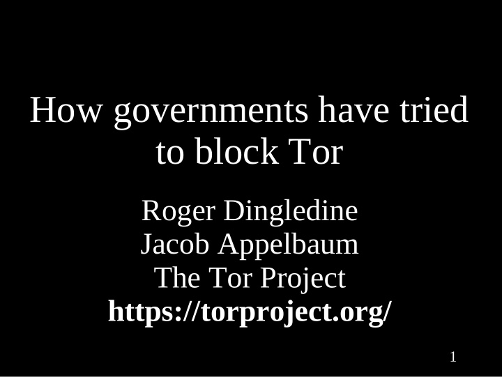 how governments have tried to block tor