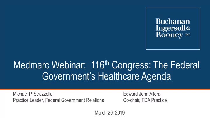government s healthcare agenda