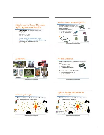 1  Agillas System Architecture  Agillas Computational Model  Node @ (2,1)  Node @ (1,1)