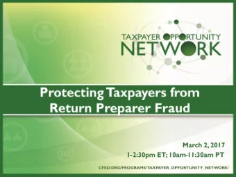 Who We Are Our mission at  CFED is to make  it possible for