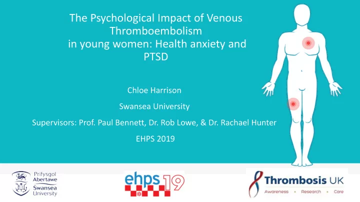 the psychological impact of venous thromboembolism in