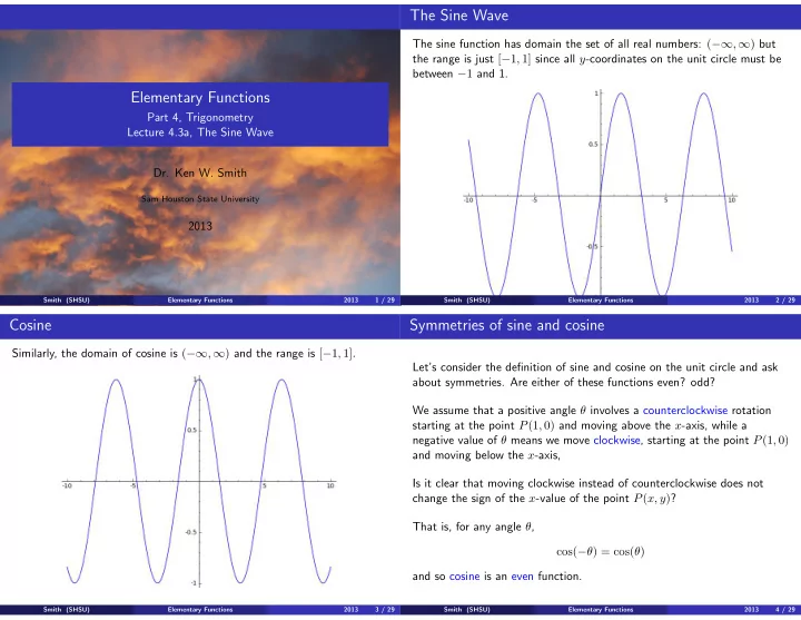 the sine wave