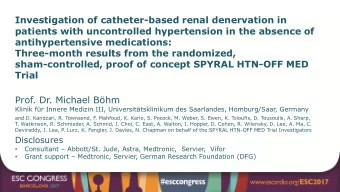 Prof. Dr. Michael Bhm  Klinik fr Innere Medizin III, Universittsklinikum des Saarlandes,