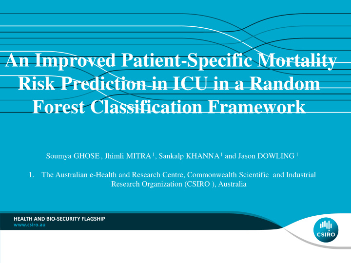 an improved patient specific mortality