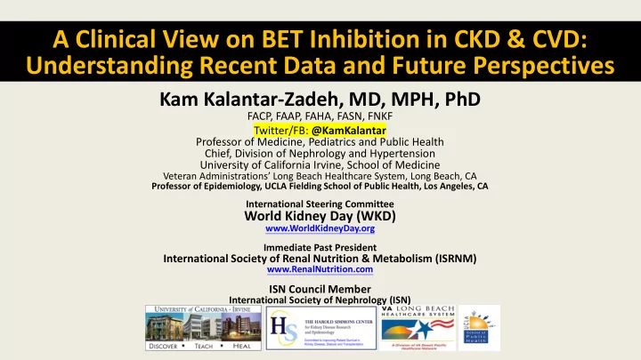 a clinical view on bet inhibition in ckd cvd