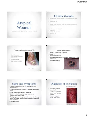 Wounds  Inflammatory processes    Infection    Hollie Smith Mangrum, PT, DPT, CWS, FACCWS