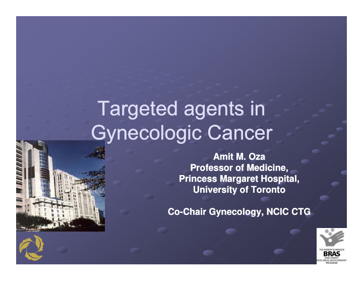 targeted agents in targeted agents in gynecologic cancer