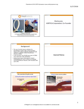 Disclosures:  AORTICA Corporation; Co-Founder  Benjamin W. Starnes, MD  The Alexander Whitehill