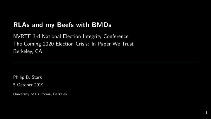 rlas and my beefs with bmds