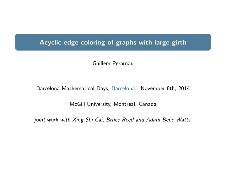 acyclic edge coloring of graphs with large girth