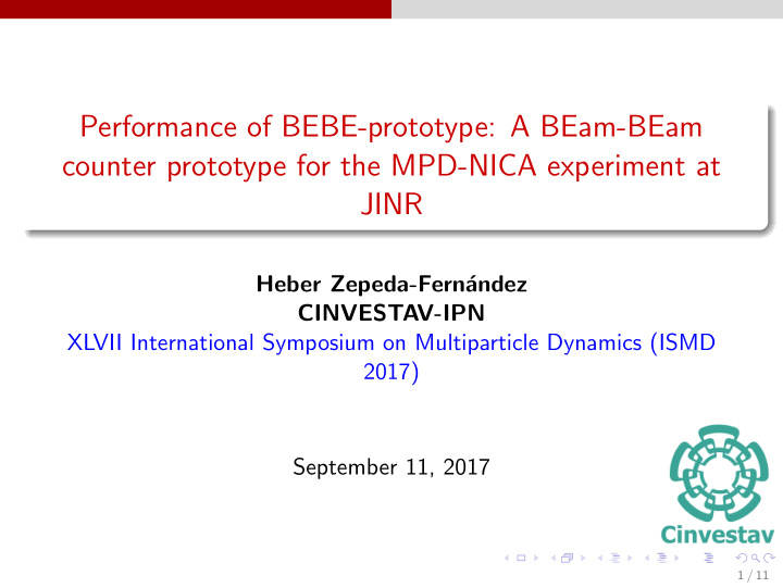 performance of bebe prototype a beam beam counter