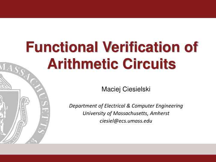 functional verification of