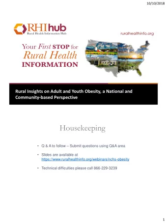 Housekeeping  Q &amp; A to follow  Submit questions using Q&amp;A area  Slides are