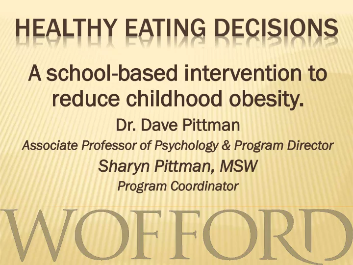 healthy eating decisions