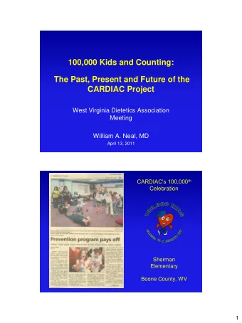 Sherman  Elementary  Boone County, WV  1  Impact of WW II on CVD Mortality  Mortality from