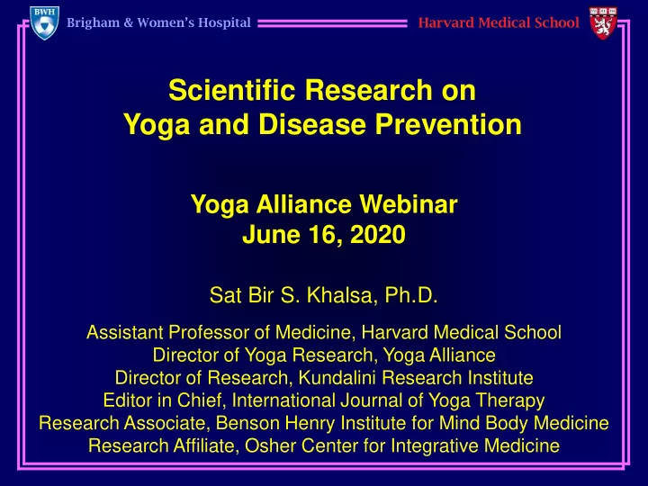 scientific research on